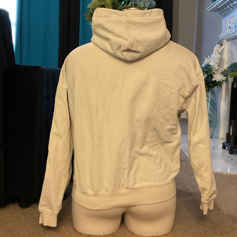 Aelfric Eden Cream Hoodie with Blue Graphic Print - Picture 5 of 7